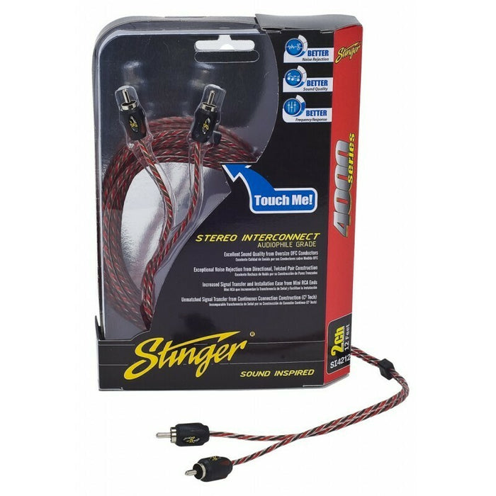 Stinger 4000 Series Directional Twisted Pair 17ft RCA Cables